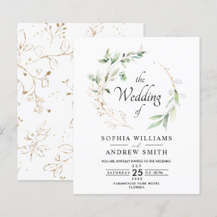 Budget Eucalyptus Feuilles & Gold Rustic Mariage