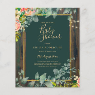 BUDGET Eucalyptus FLORAL BABY SHOWER Rustic Flyer