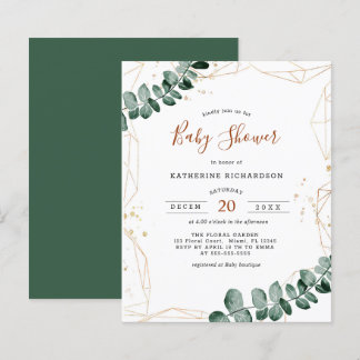 Budget Eucalyptus | Flyer Baby shower vert