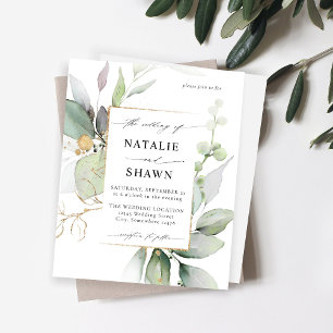 Budget Eucalyptus Glow Gold Greenery Wedding