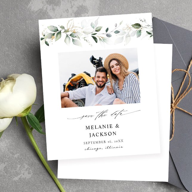 Budget Eucalyptus Glow Photo Save the Date 2 (Creator Uploaded)