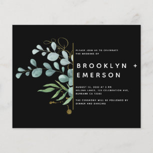 BUDGET Eucalyptus Gold Foil Modern Wedding