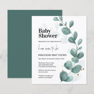 Budget Eucalyptus Greenery Botanical Baby Shower