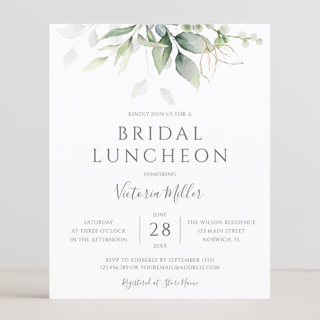 Budget Eucalyptus Greenery Bridal Luncheon (Creator Uploaded)