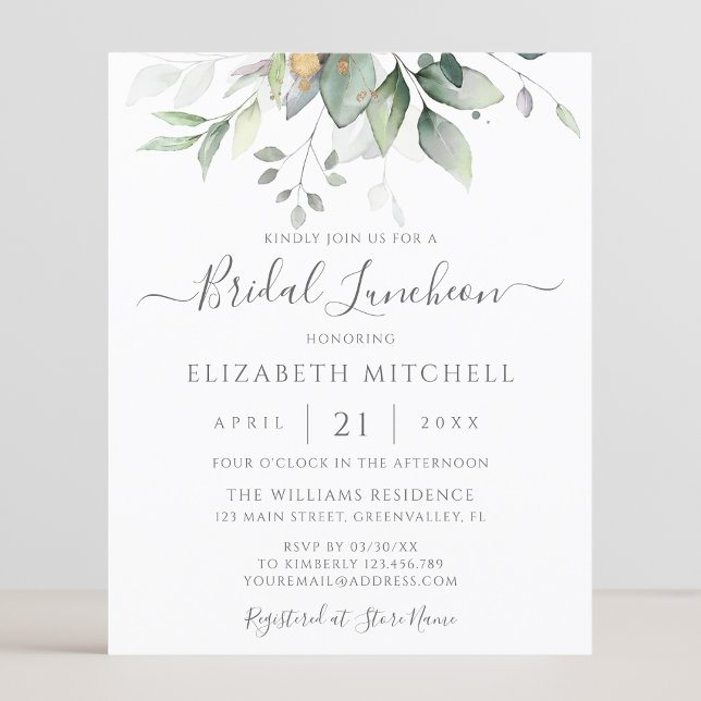 Budget Eucalyptus Greenery Bridal Luncheon (Creator Uploaded)