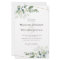 Budget Eucalyptus Greenery Gold Wedding Invitation