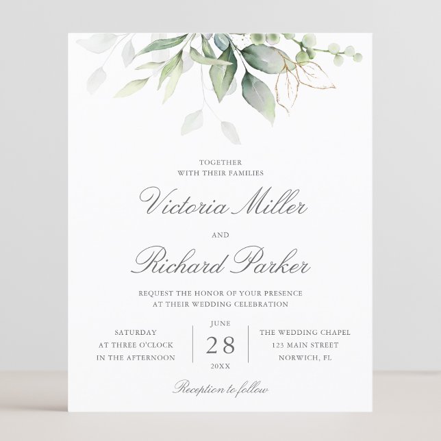 Budget Eucalyptus Greenery Leaves Elegant Wedding (Creator Uploaded)