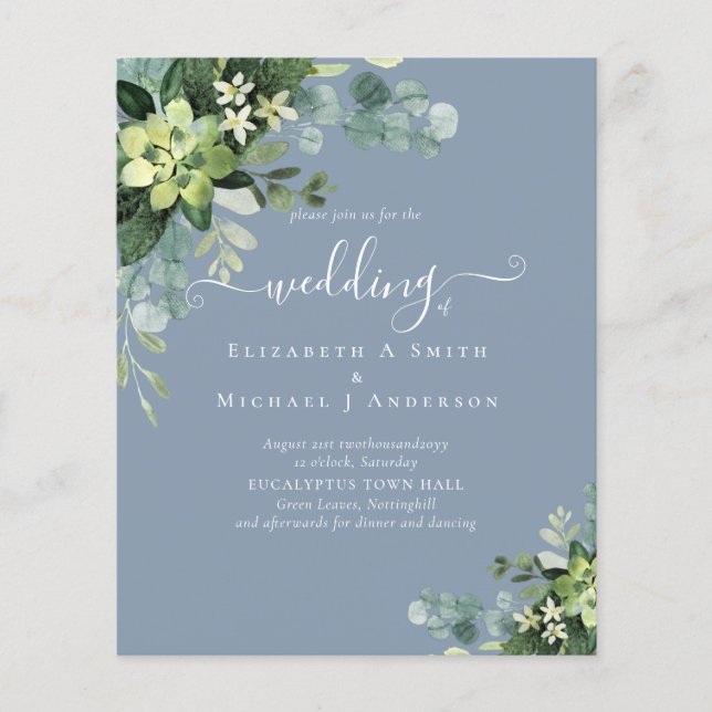 BUDGET  Eucalyptus greenery Wedding (Front)