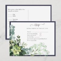 BUDGET Eucalyptus Greenery Wedding Foliage Postca