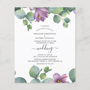 Budget Eucalyptus Greenery Wedding Invitation