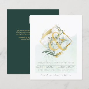 Budget Eucalyptus Greenery Wedding QR CODE Invite