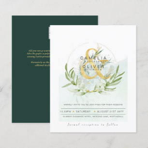 Budget Eucalyptus Greenery Wedding QR CODE Invite