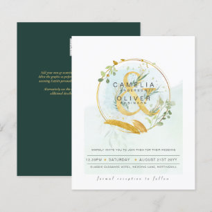 Budget Eucalyptus Greenery Wedding QR CODE Invite