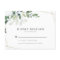 BUDGET Eucalyptus Greenery Wedding RSVP Postcard