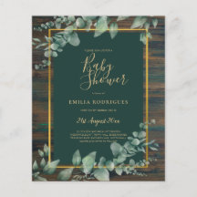BUDGET Eucalyptus Greenery WEDDING Rustic Wood QR 