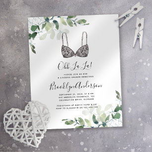 Panty Game Bridal Shower Bachelorette Lingerie Enclosure Card