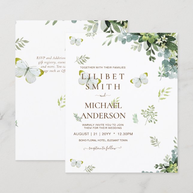BUDGET Eucalyptus Mariage botanique feuille verte (Devant / Derrière)