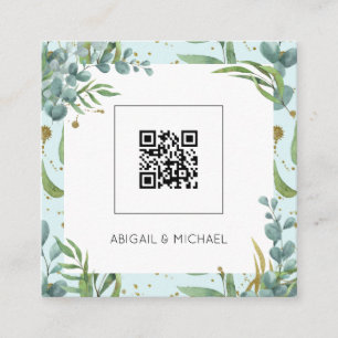 Budget Eucalyptus QR Code Boho Faire-part de maria