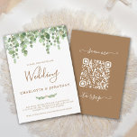 Budget Eucalyptus QR Code Wedding Invitation<br><div class="desc">Eucalyptus Greenery Custom QR Code wedding invitation cards . Invite friends and family to your special day, with this simple all in one wedding invitation. These QR Code wedding website invitations are perfect when you would like to keep all wedding info on your website, and no worries about lost rsvp’s....</div>