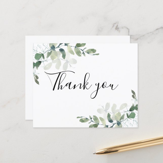BUDGET Eucalyptus Retirement Party Thank You (Front/Back In Situ)