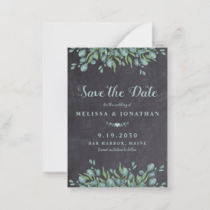 Budget Eucalyptus Rustic Save The Date Card