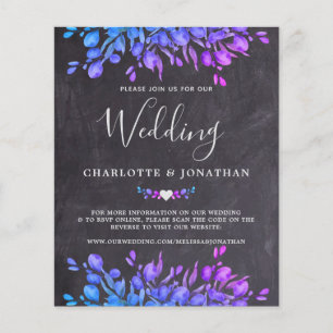 Budget Eucalyptus Rustic Slate QR Code Wedding Inv