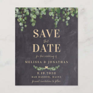 Budget Eucalyptus Rustic Wedding Save The Date