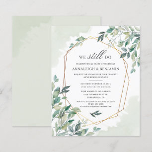 Budget Eucalyptus Script Wedding Vow Renewal
