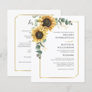 Budget Eucalyptus Sunflower Wedding and Details