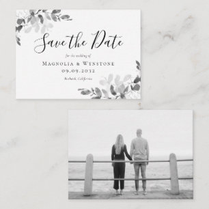 BUDGET Eucalyptus Watercolor Wedding Save The Date Card