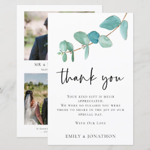 BUDGET Eucalyptus Wedding 3 Photo Quote Thanks