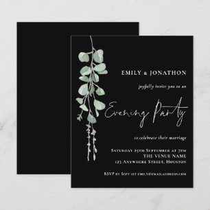 Budget Eucalyptus Wedding Evening Party Black