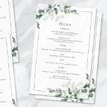 BUDGET Eucalyptus Wedding Menu<br><div class="desc">This elegant eucalyptus menu card forms part of a co-ordinated wedding suite which is available in our store. **PLEASE READ BEFORE PURCHASING** 1. Budget stationery measures 5.5"x8.5". 2. Each sheet is one menu card - no cutting is required. 3. The cardstock is bright white with a semi-gloss finish and 110lbs...</div>