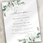 BUDGET Eucalyptus Wedding Reception Invitation<br><div class="desc">Set the romantic feel for your wedding day with this modern design featuring watercolor eucalyptus leaves</div>