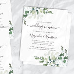 BUDGET Eucalyptus Wedding Reception Invitation<br><div class="desc">Set the romantic feel for your wedding day with this modern design featuring watercolor eucalyptus leaves</div>