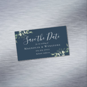 BUDGET Eucalyptus Wedding Save The Date Business C Magnetic Business Card