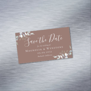 BUDGET Eucalyptus Wedding Save The Date Magnetic Business Card