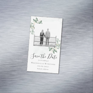 BUDGET Eucalyptus Wedding Save The Date Magnetic Business Card