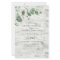 budget Eucalyptus white wood wedding Invitation