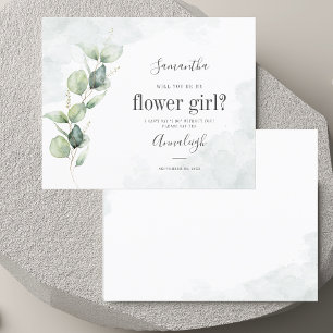 Budget Eucalyptus Will You Be My Flower Girl Card