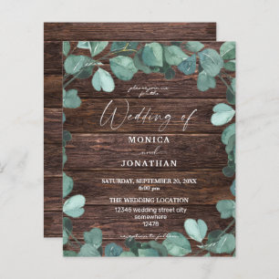 Budget Eucalyptus & Wood Greenery Wedding
