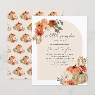 Budget Fall Baby Shower Little Pumpkin Invitation