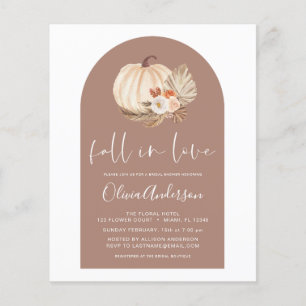 Budget Fall in Love Bridal Shower Terracotta Flyer