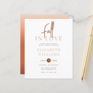 BUDGET Fall In Love Simple Modern Bridal Shower