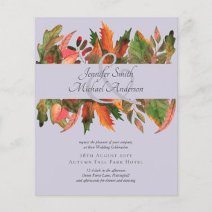 BUDGET Fall Leaves Wedding Flyer