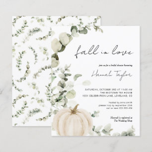 Budget Fall Pumpkin Bridal Shower Invitation