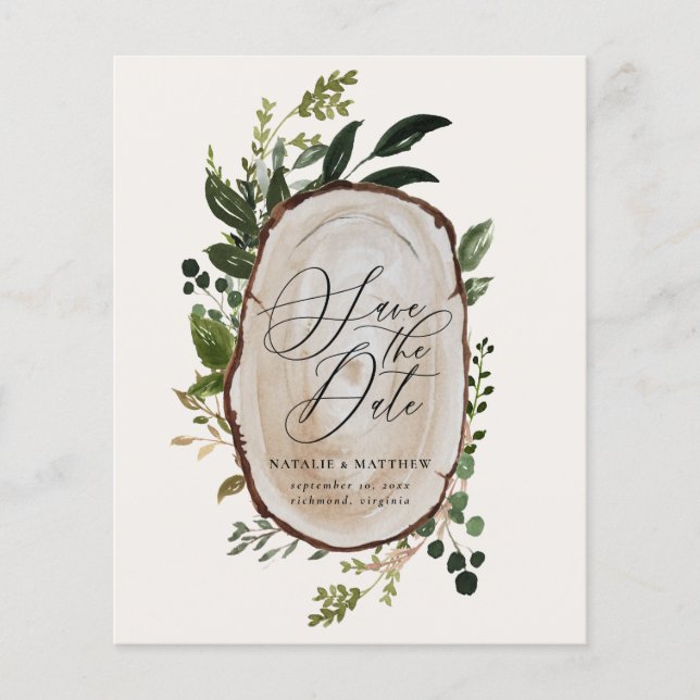 budget Fall rustic farmhouse wedding announcement Flyer (Front)