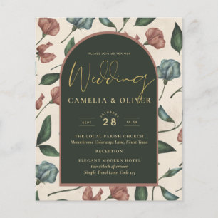 BUDGET Fall Terracotta Leaves INVITE Flyer