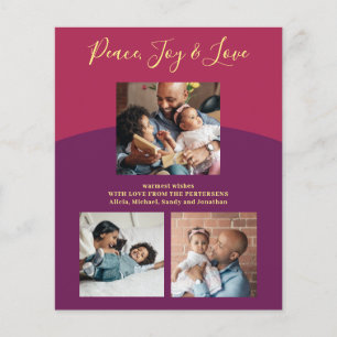 Budget famille photo collage moderne carte de vaca