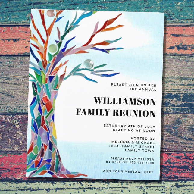 Budget Family Reunion Family Tree Invitation (Creator Uploaded)